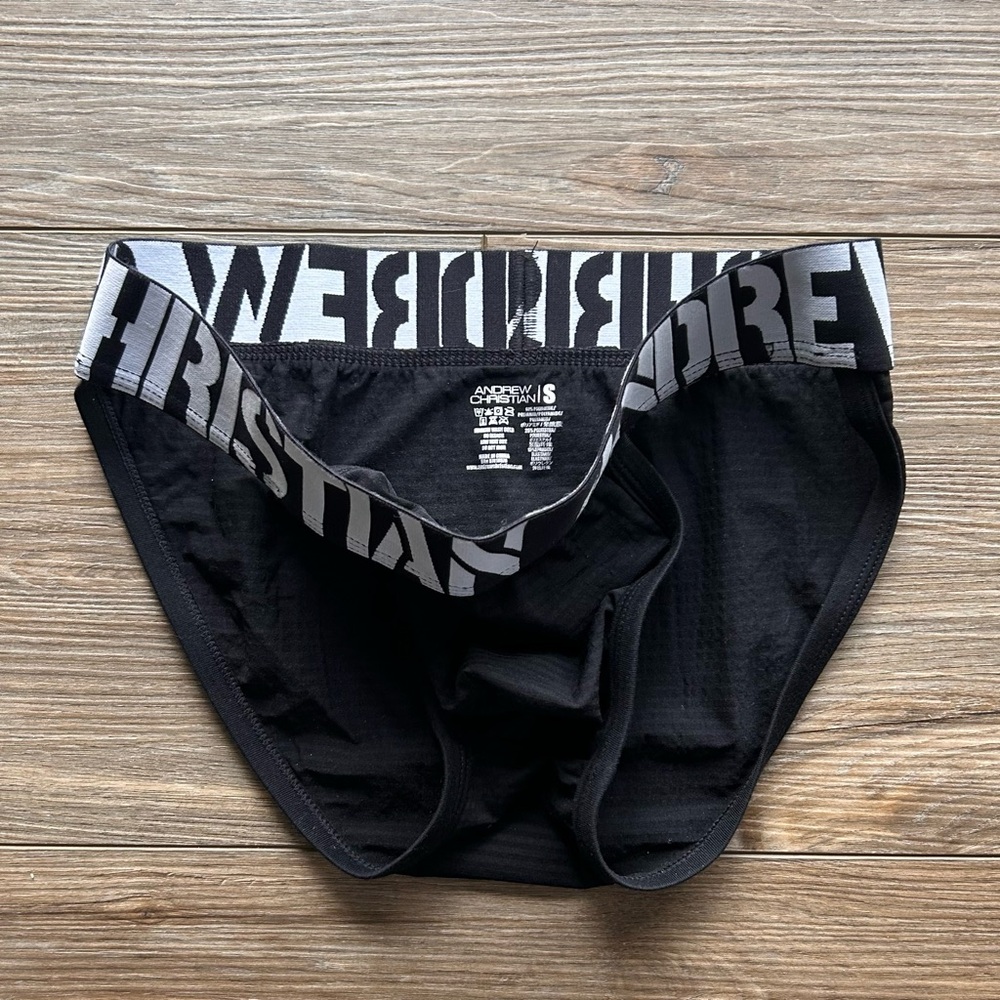 Andrew Christian | Power Lifter Sports Brief in Black (Small) - Picture 7 of 15